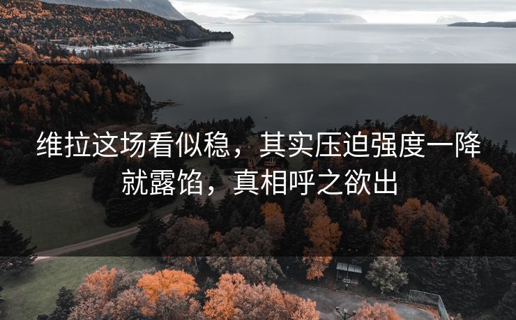 维拉这场看似稳，其实压迫强度一降就露馅，真相呼之欲出