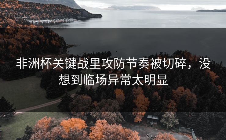 非洲杯关键战里攻防节奏被切碎，没想到临场异常太明显